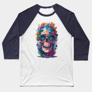 flower skull Baseball T-Shirt